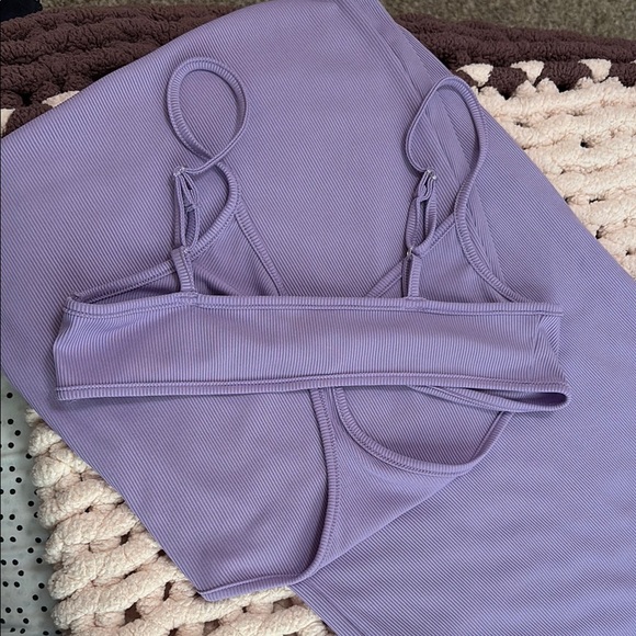 Purple Ribbed Two-Piece Set - Picture 3 of 3